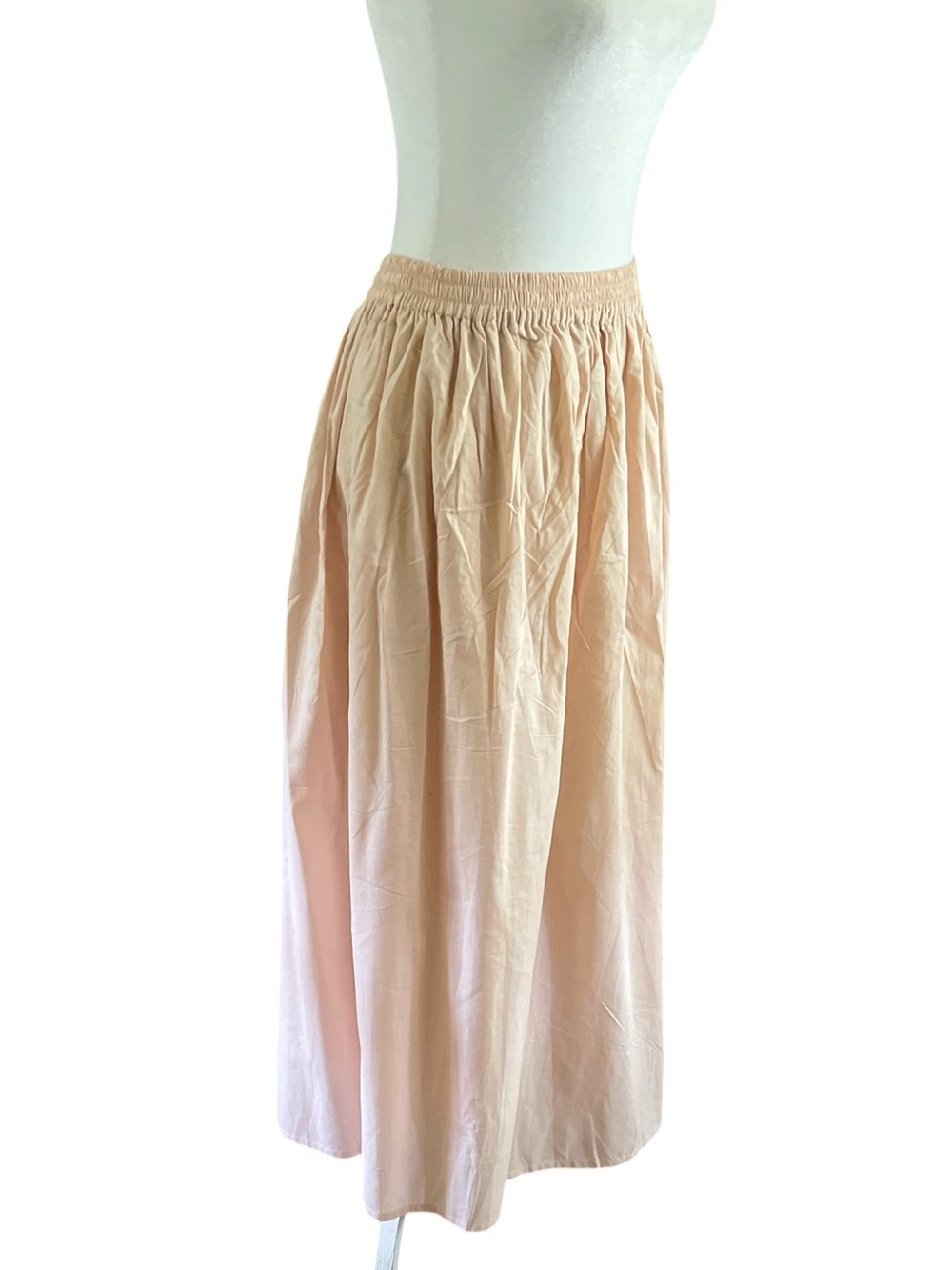Peachy Tan Prairie Maxi Skirt Cottagecore Balletcore Japanese Style - Picture 4 of 6